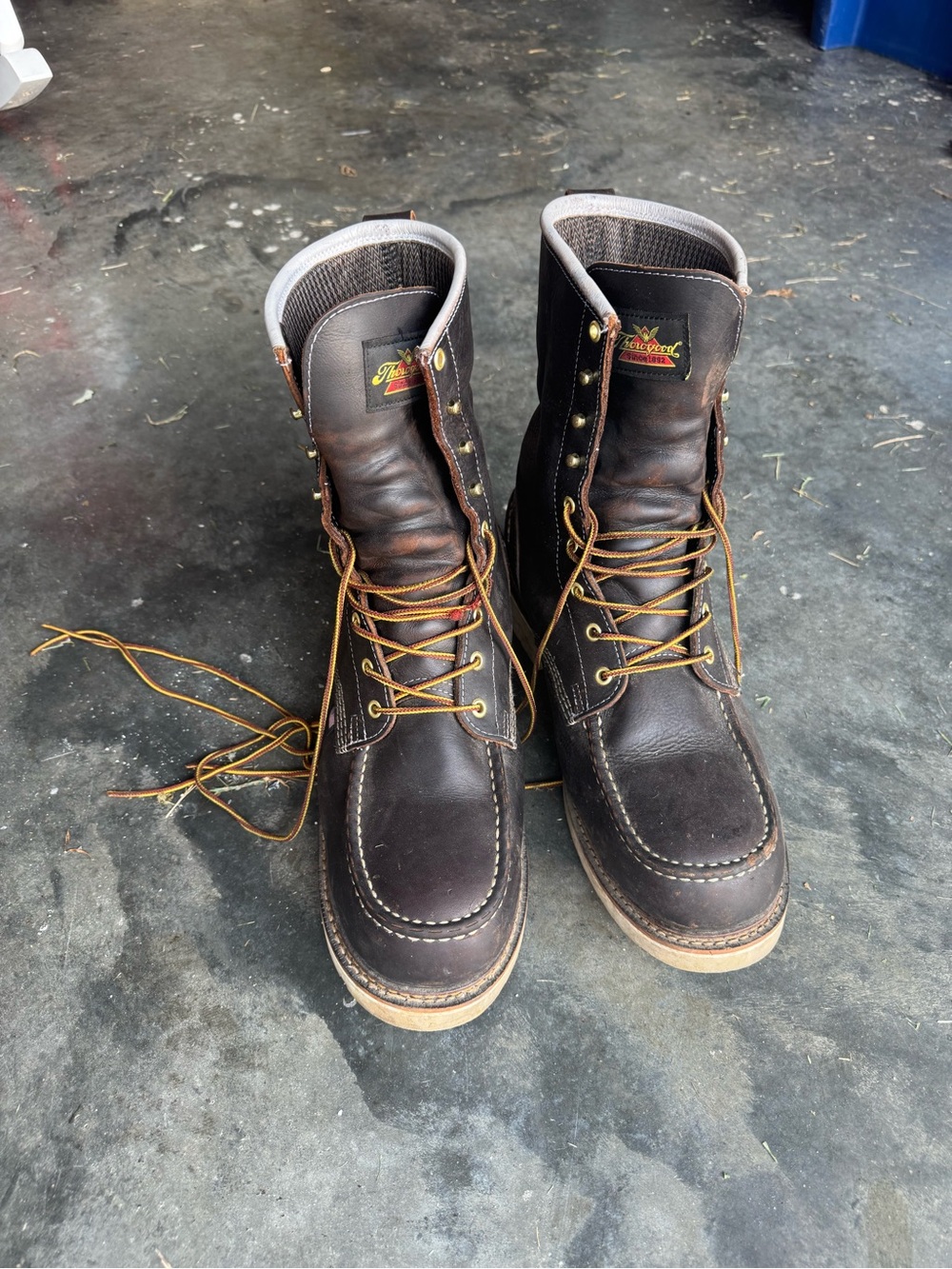 Thorogood steel toe Men's Brown Leather Moc Toe Work Boots 13D